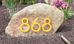 modern house numbers Sunflower Yellow aluminum